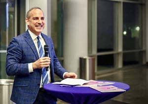 David Grossman speaking at the 30th Anniversary Celebration of Northwestern Journal of Integrated Marketing Communications in Chicago