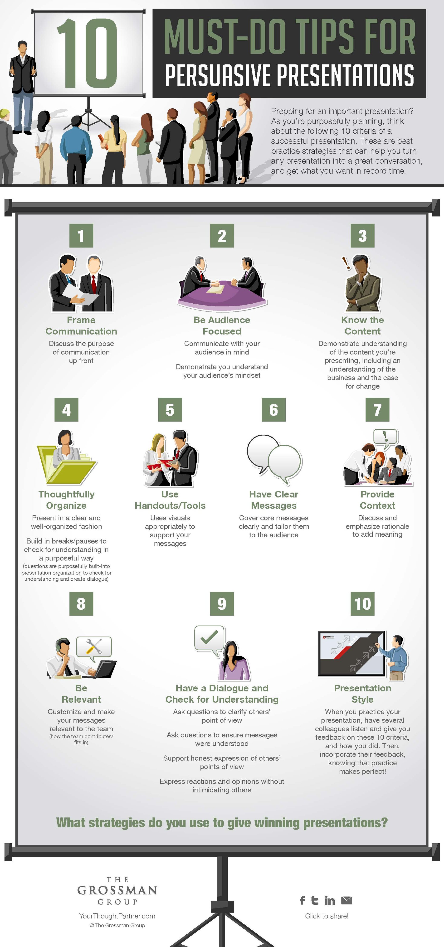 10 MustDo Tips for Persuasive Presentations Free Infographic The