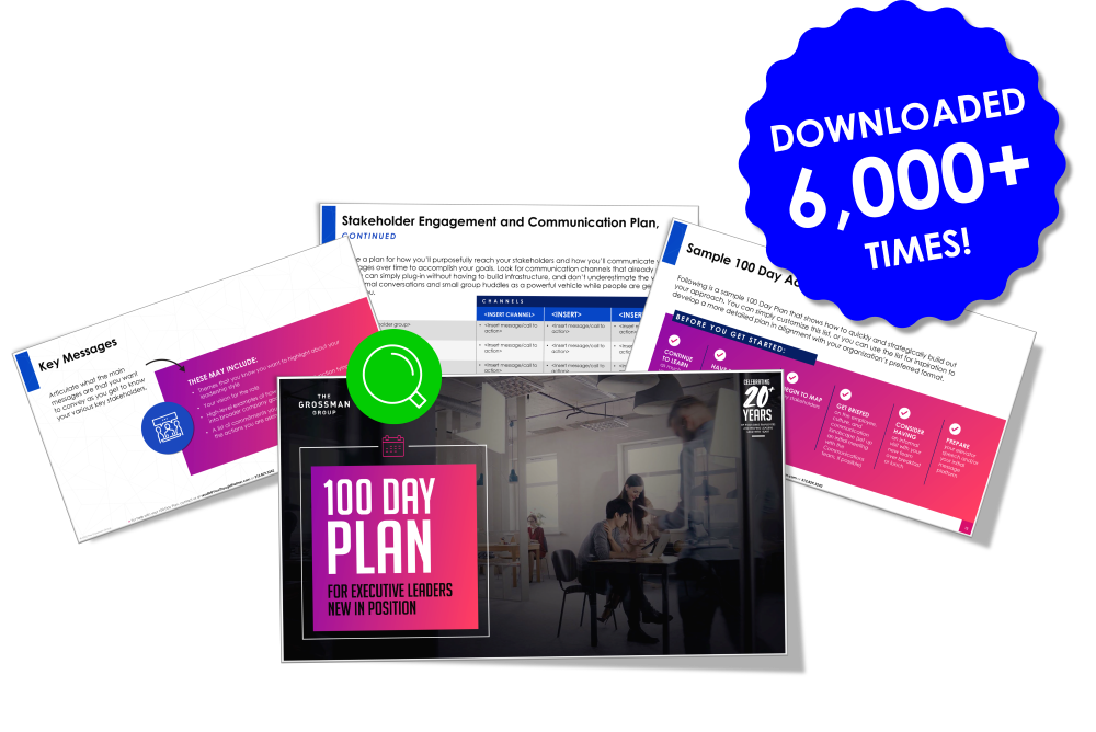 [Free Template] 100 Day Plan | The Grossman Group