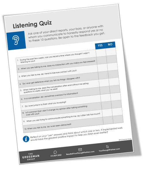 [Free Tool] Listening Quiz The Grossman Group