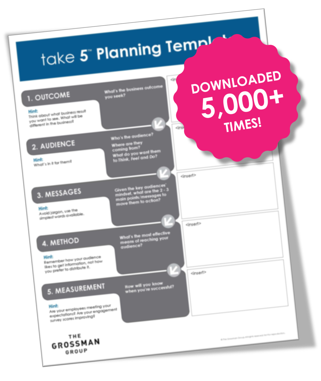 [Free Tool] Take 5 Communication Planning Template