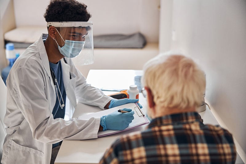 Doctor interviewing patient